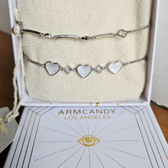 Arm Candy Heart & Clover adjustable Bracelet - Picture 10 of 12